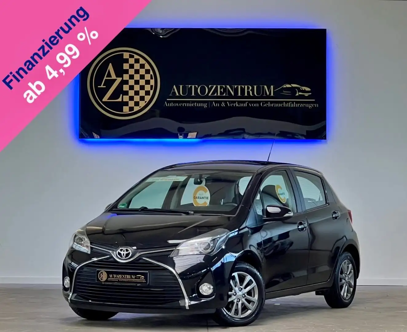 Toyota Yaris 1.3i Comfort Facelift*GARANTIE*NAVI*RFK* Zwart - 1