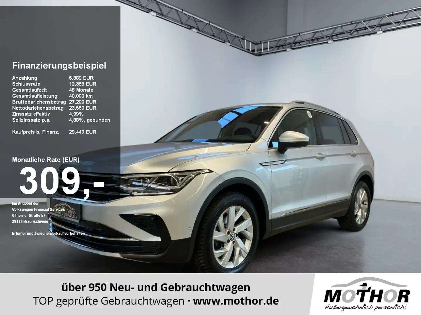 Volkswagen Tiguan Elegance 1.5 TSI DSG NAVI App-Connect LM Silber - 1