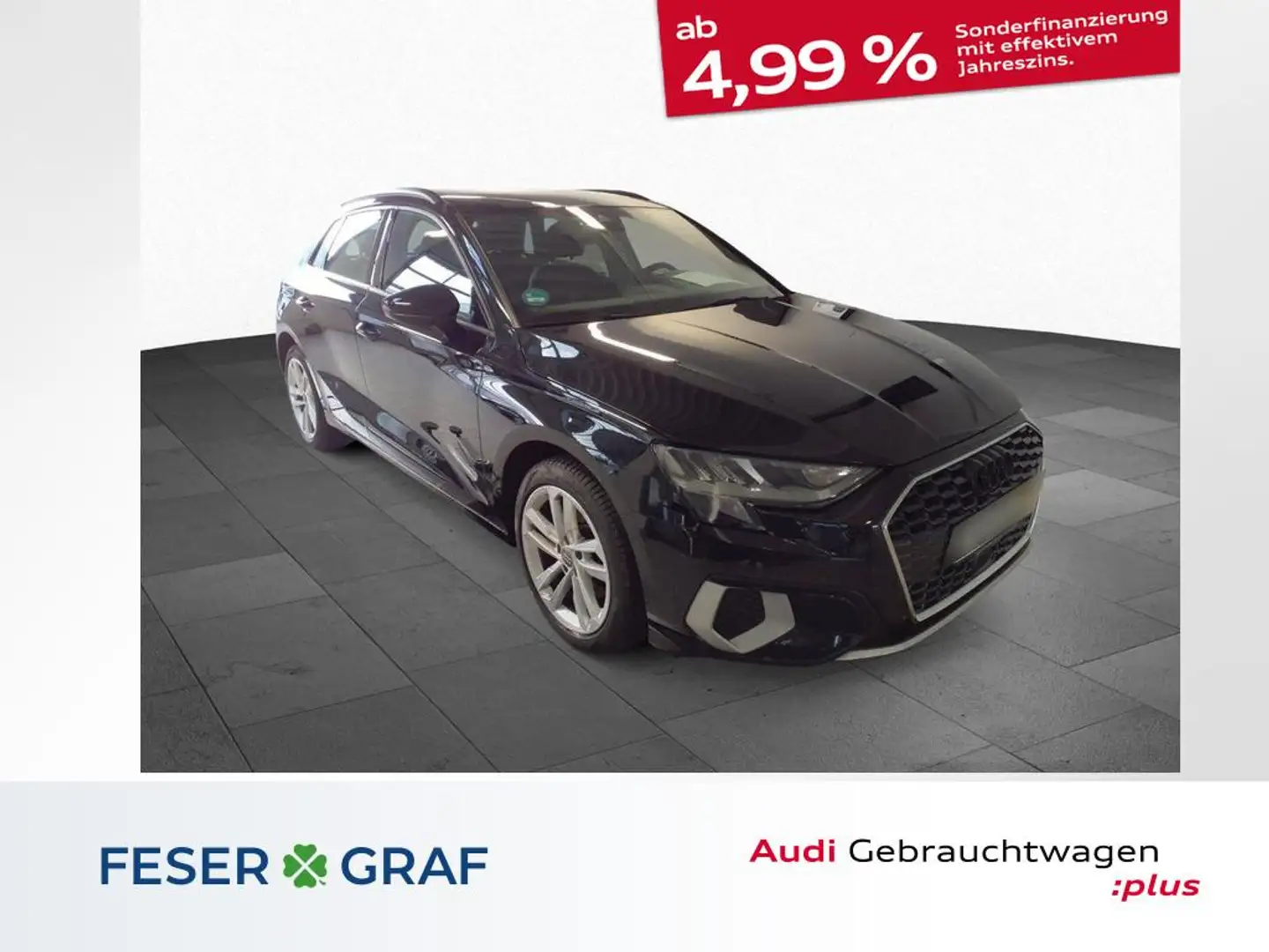 Audi A3 advanced 35 TFSI S tronic AHK APP Schwarz - 1