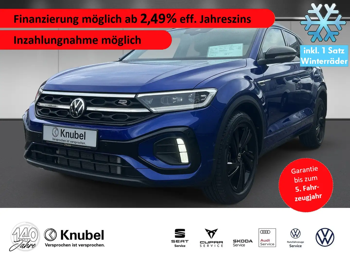 Volkswagen T-Roc R-Line 1.5 TSI DSG LED+ Navi Standhzg. ACC Massage Blau - 1