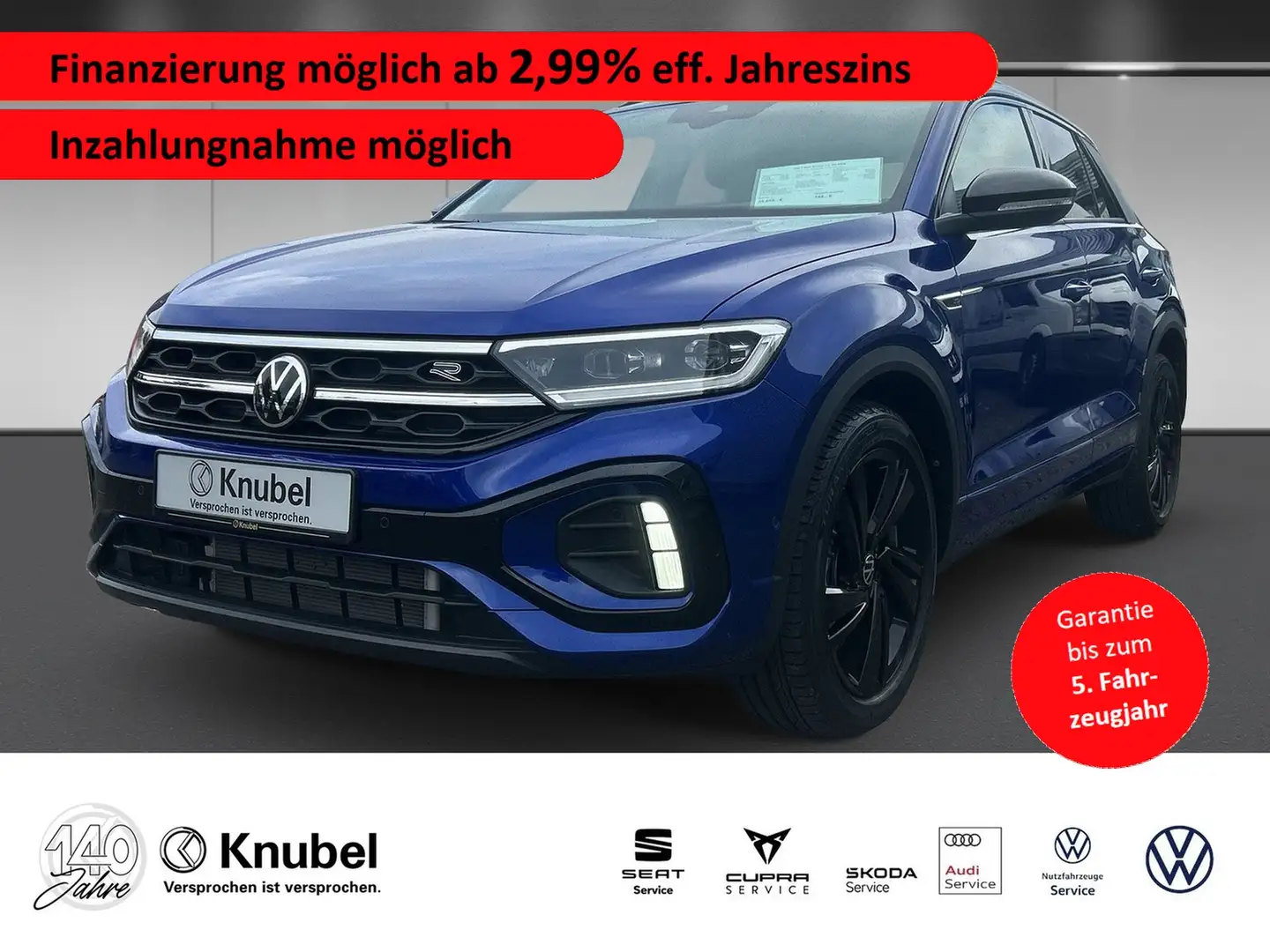 Volkswagen T-Roc R-Line 1.5 TSI DSG LED+ Navi Standhzg. ACC Massage Blau - 1
