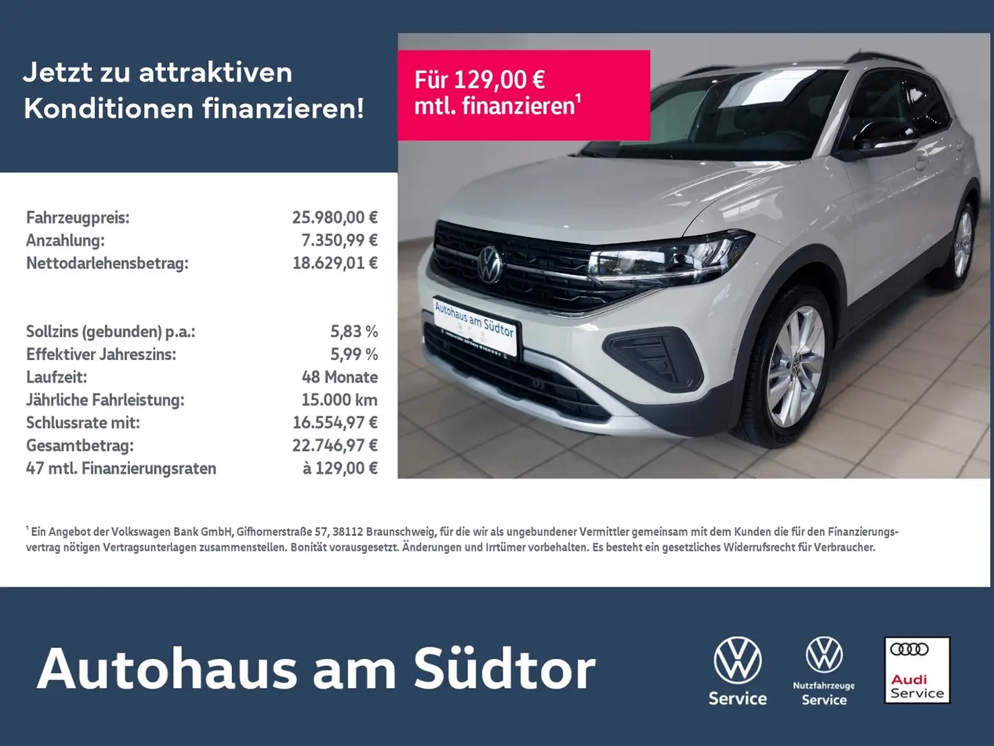 Volkswagen T-Cross GOAL 1.0 TSI DSG | LED RFK ACC Navi Gris - 1