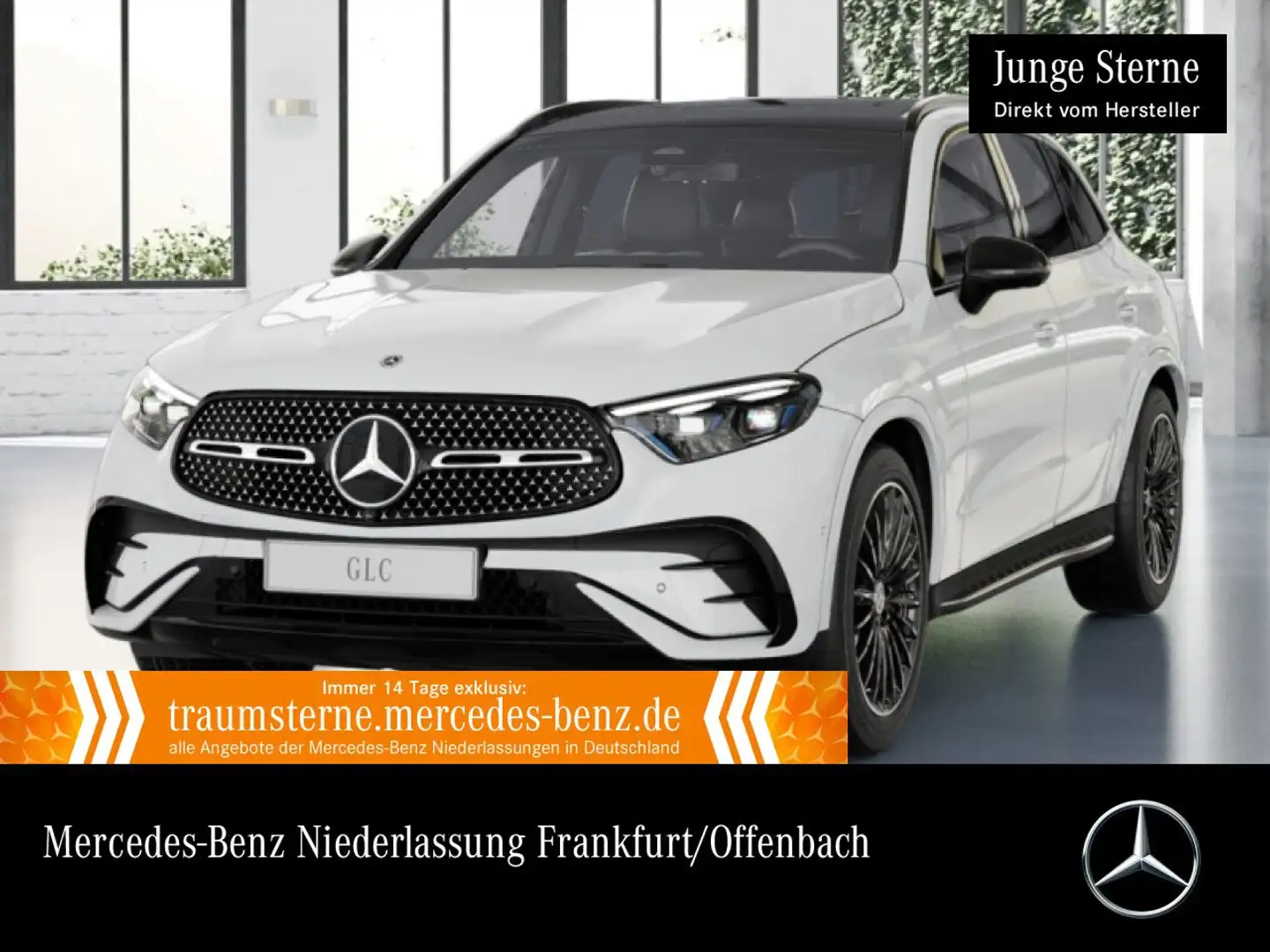Mercedes-Benz GLC 300 4M AMG+NIGHT+PANO+360+TOTW+KEYLESS+9G Weiß - 1