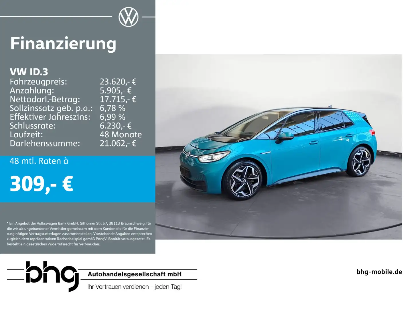 Volkswagen ID.3 Pro Performance Upgrade Grün - 1