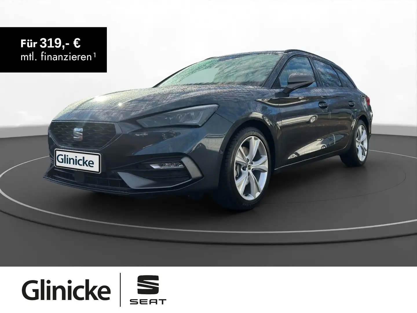 SEAT Leon 2.0 TDI DSG Navi AHK RüKa Klima SiHz LED Grau - 1