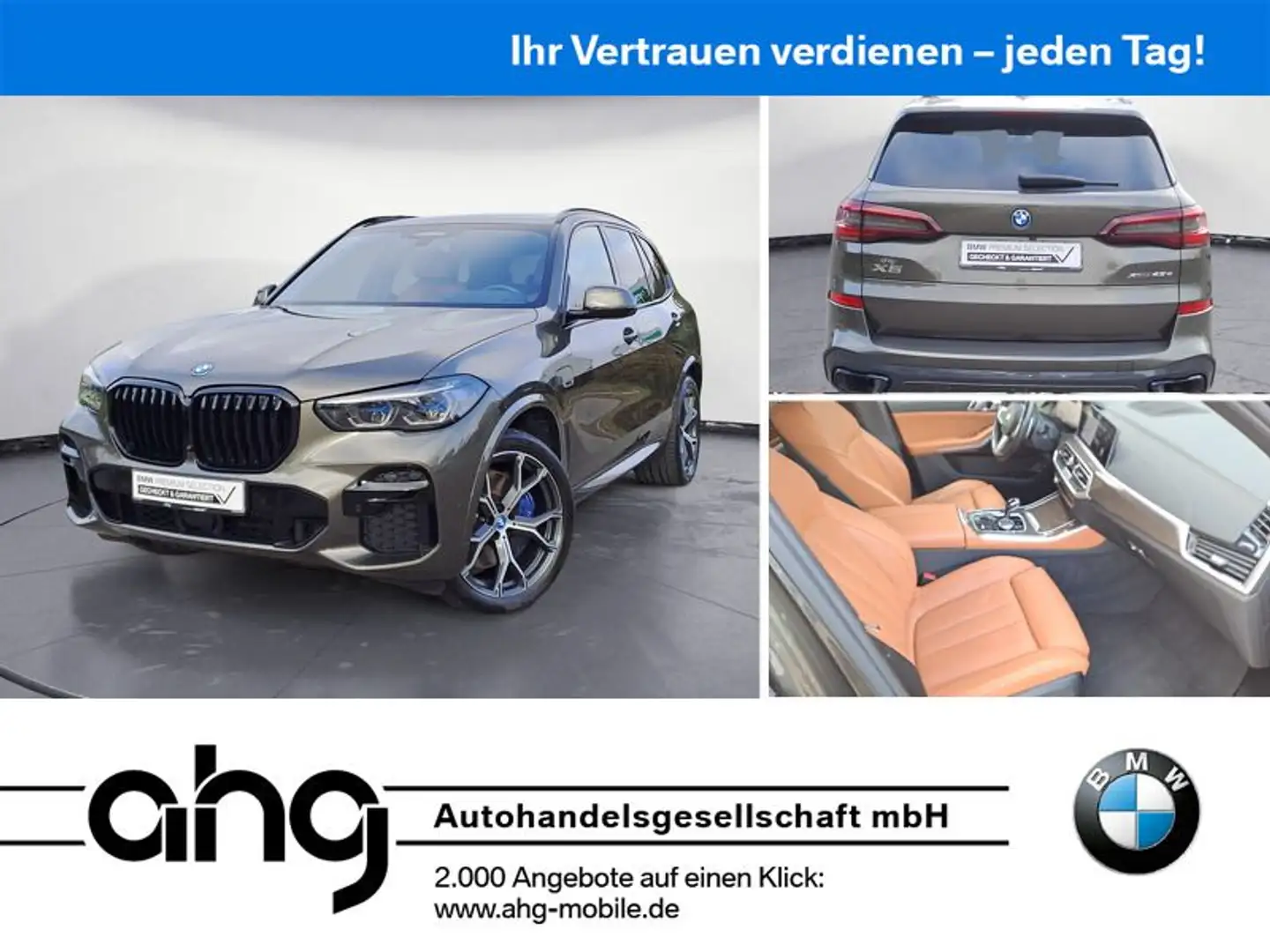 BMW X5 xDrive45e M Sport ACC 360° AHK Head-Up Laser Gris - 1