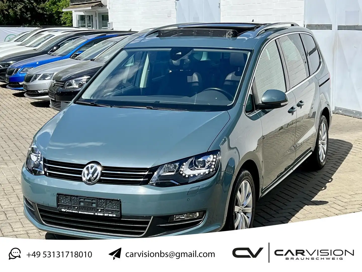 Volkswagen Sharan Highline 7-SITZE*XENON*PANO*STDHZG*AHK*LEDER Albastru - 1