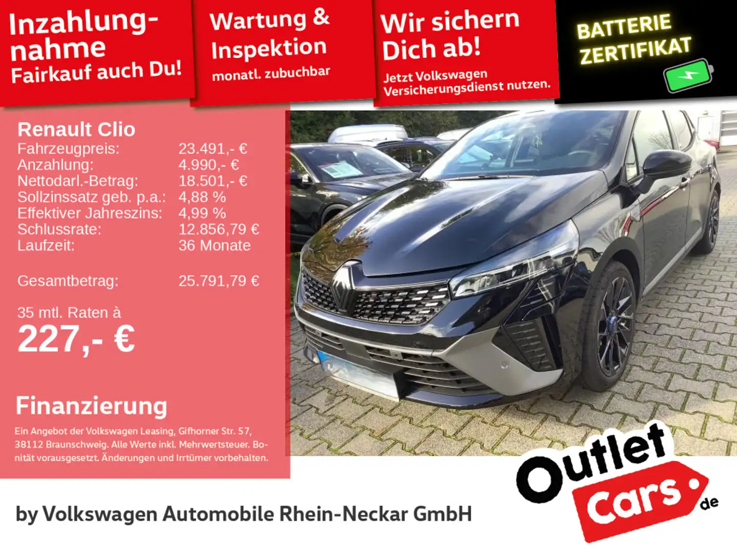 Renault Clio V Esprit Alpine Hybrid Automatik LED uvm Schwarz - 1