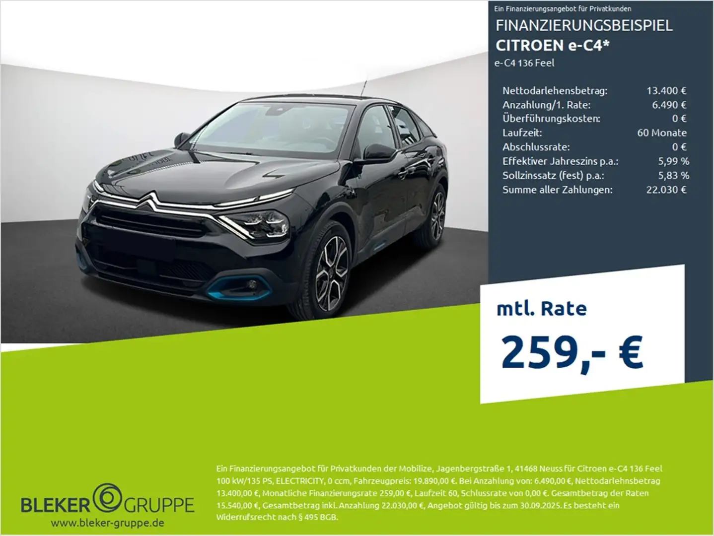 Citroen C4 C4 Lim. ë- Feel Schwarz - 1