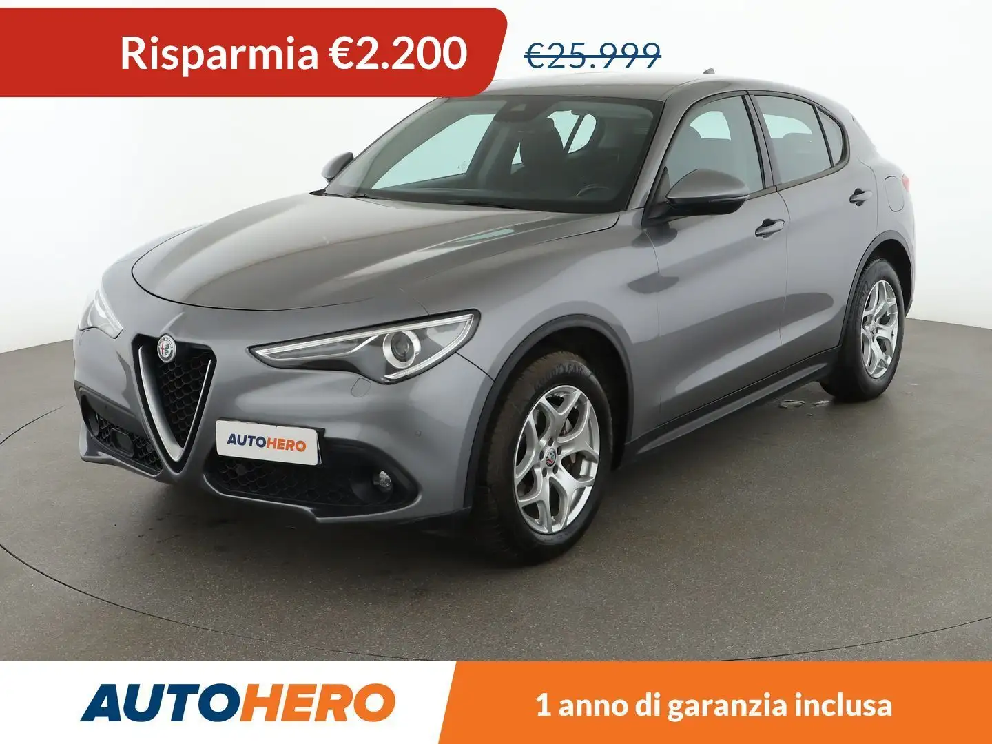 Alfa Romeo Stelvio 2.2 JTDM  Business 190 CV AT8 Q4 Grigio - 1