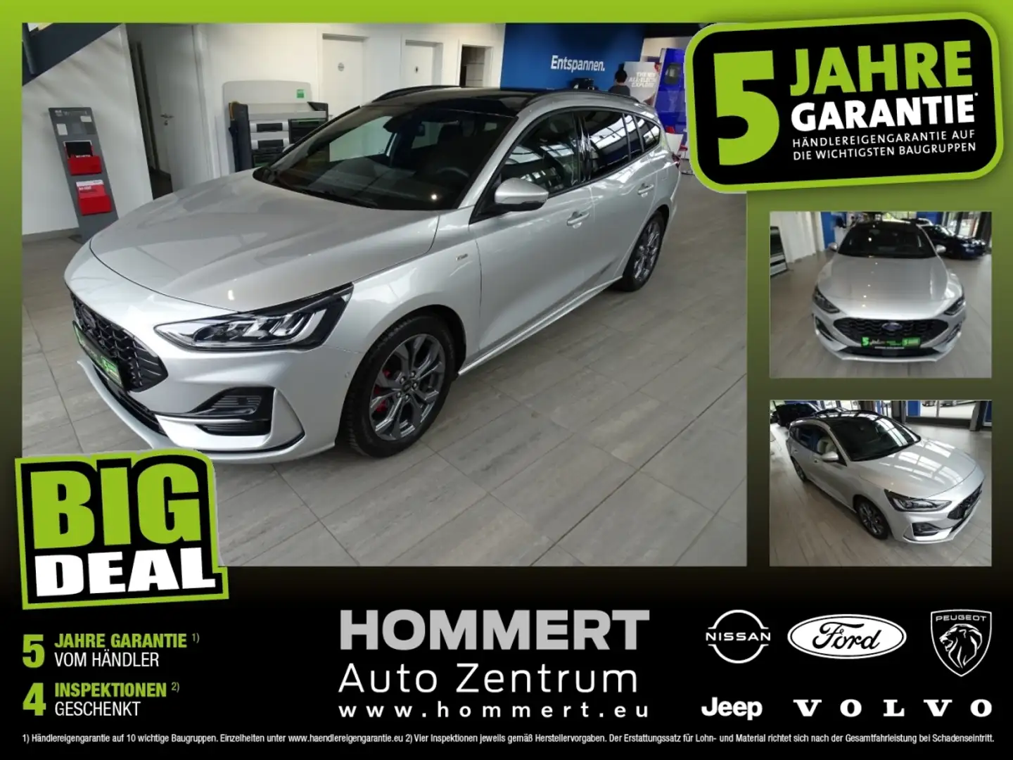 Ford Focus Turnier 1.0 EcoBoost ST-Line X *Park*Pano* Zilver - 1