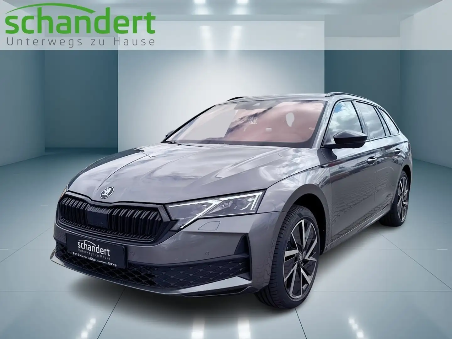 Skoda Octavia Combi 2.0 TDI Sportline DSG Matrix Navi AHK Grau - 1