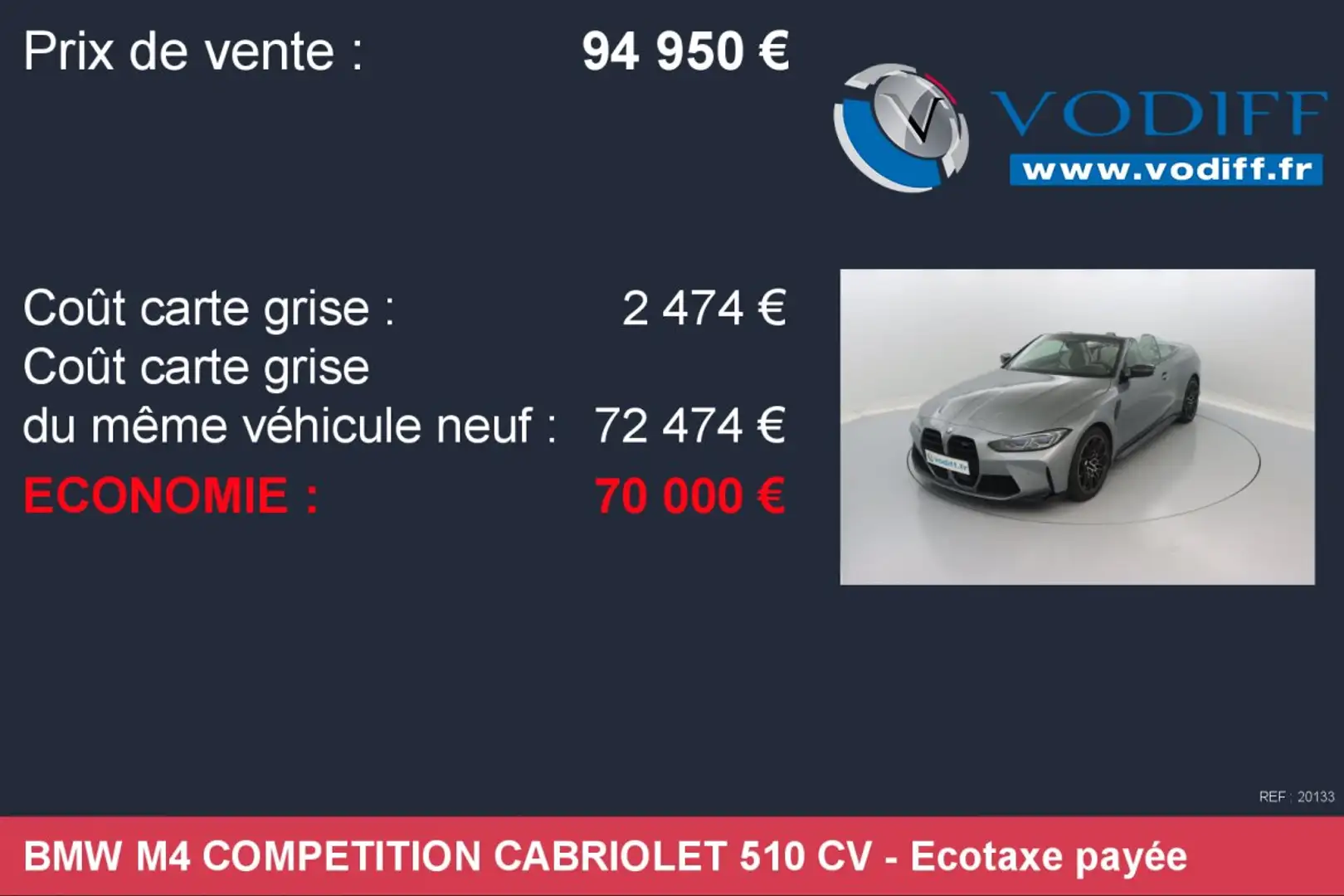 BMW M4 COMPETITION CABRIOLET 510 CV Gris - 2