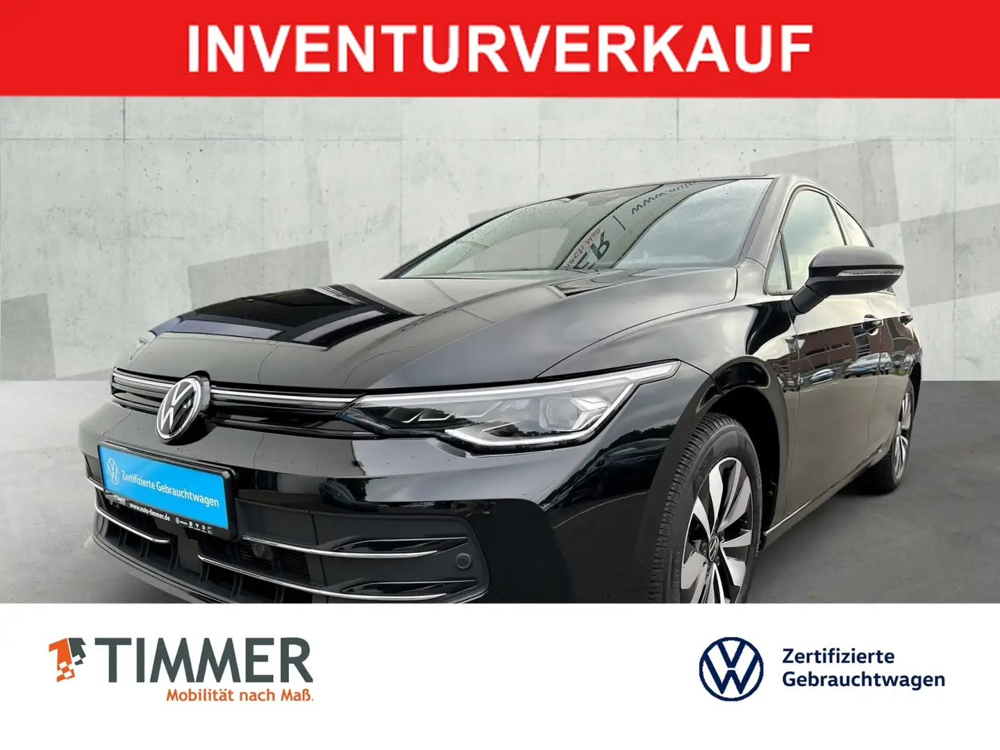 Volkswagen Golf VIII 1.5 eTSI GOAL *AHK *LED+ *APP *ACC *RKAM NAV Schwarz - 1
