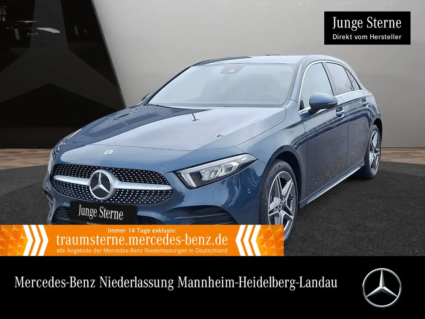 Mercedes-Benz A 250 e AMG+AHK+LED+KAMERA+TOTW+8G Bleu - 1