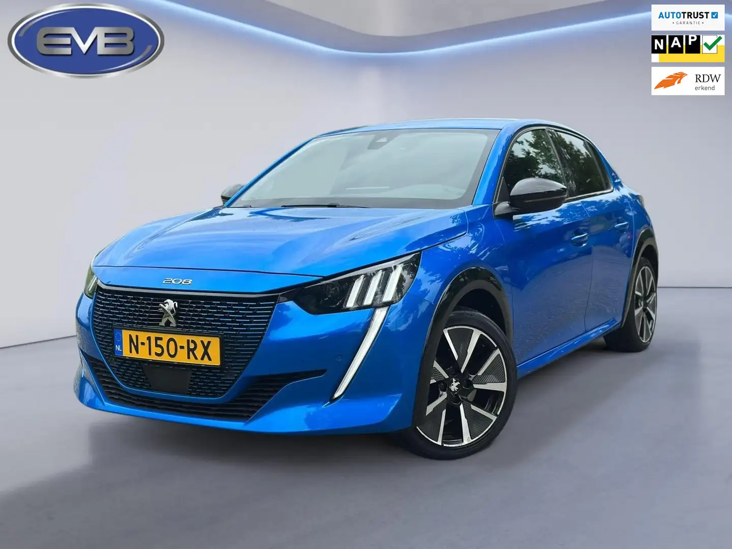 Peugeot e-208 EV GT 350 50 kWh Bleu vertigo, vele opties, achter Albastru - 1