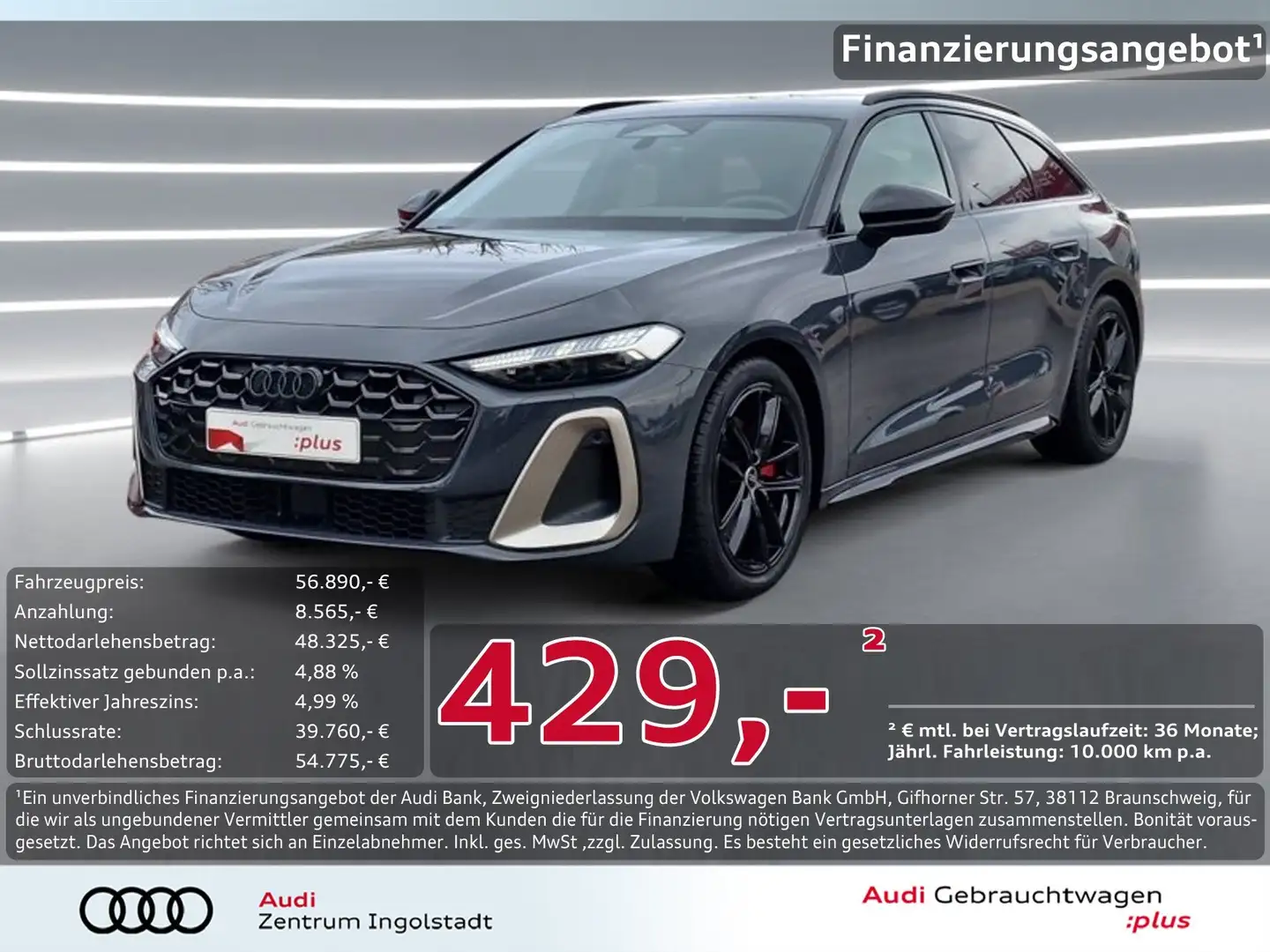 Audi A5 Avant TDI qu 2x S line B&O MATRIX AHK HuD KAM Grau - 1