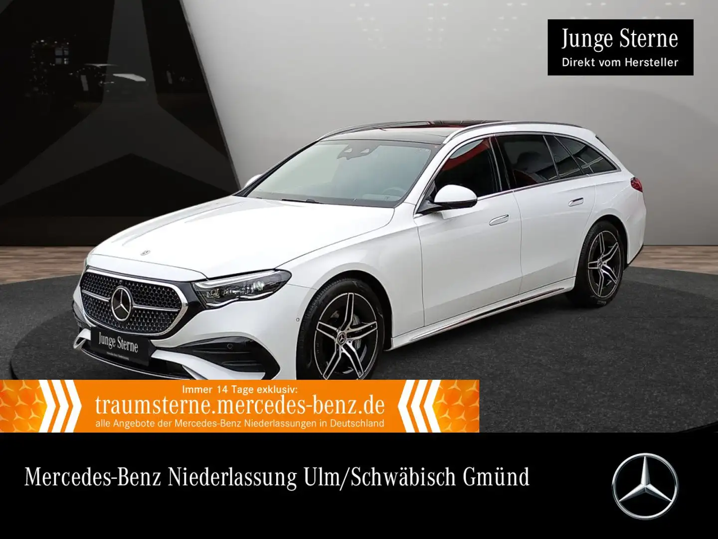 Mercedes-Benz E 450 T 4M AMG Fahrass 360° Stdhzg Pano Distr. PTS Weiß - 1
