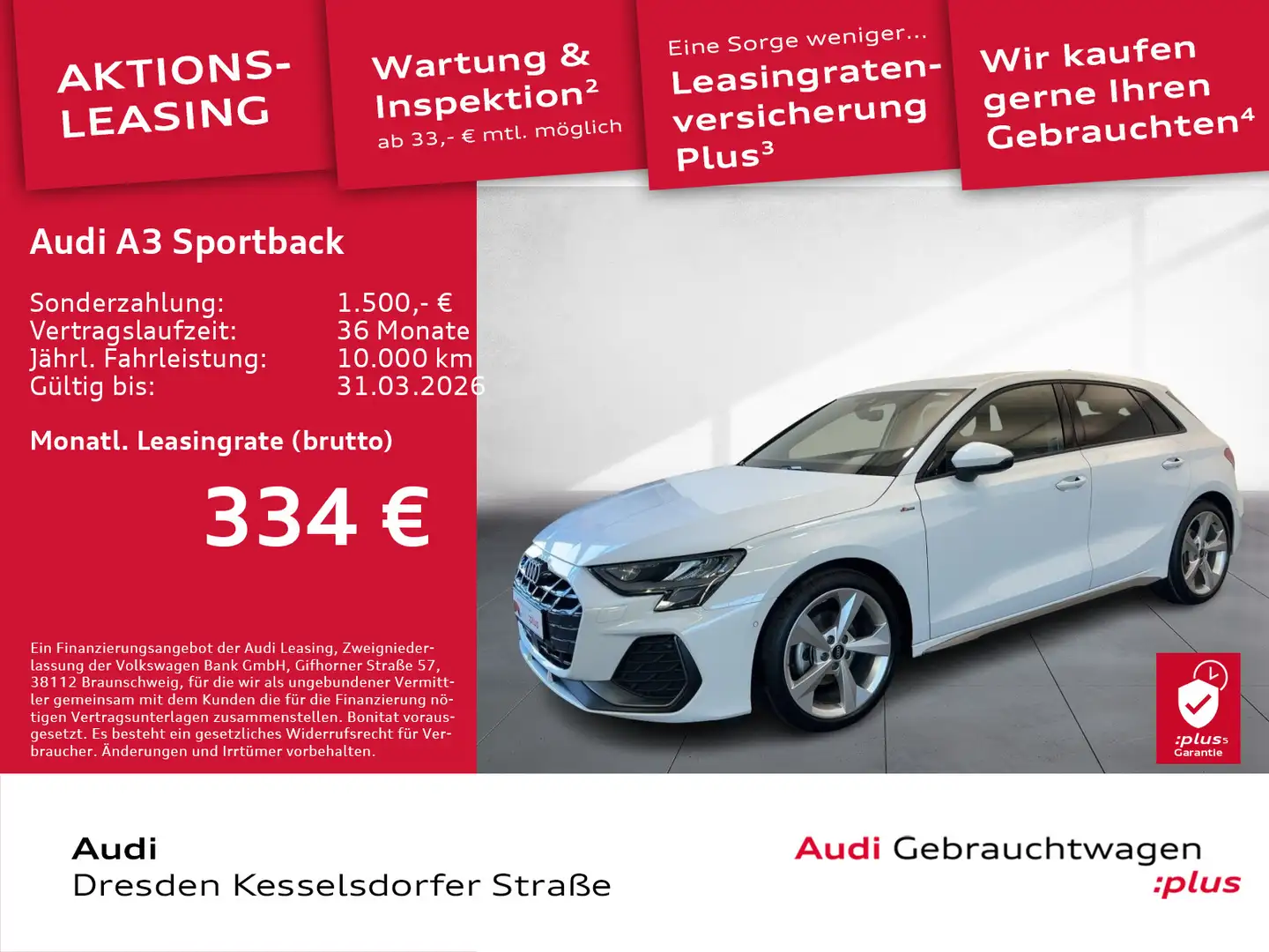 Audi A3 35 TFSI S line Navi Kamera LED Navi Weiß - 1