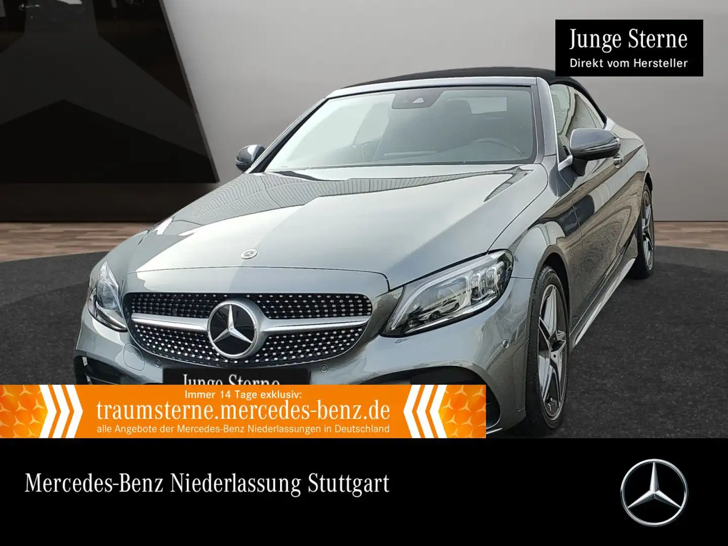 Mercedes-Benz C 200 Cabrio AMG+MULTIBEAM+KAMERA+KEYLESS+9G Grau - 1