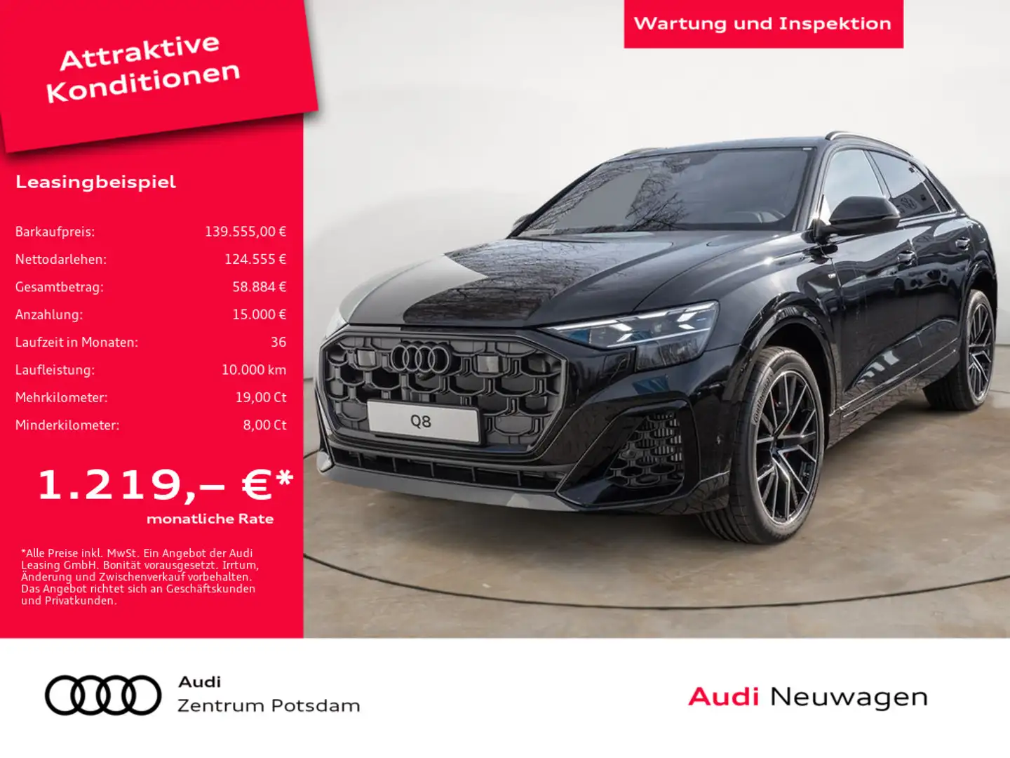 Audi Q8 60 TFSI e quattro S line MATRIX-LED LASER Schwarz - 1