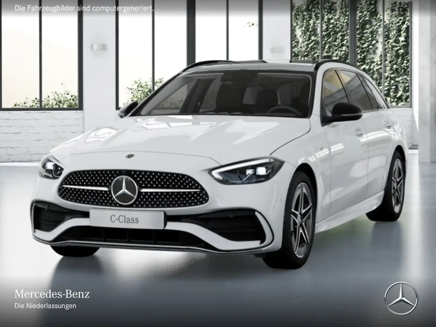 Mercedes-Benz C 300 de T AMG+NIGHT+PANO+AHK+LED+KAMERA+SITZKLIMA Weiß - 2