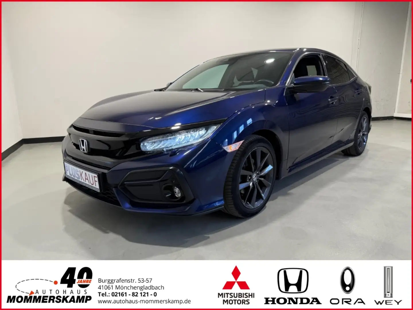 Honda Civic 1.0 Elegance VTEC+Klima+Tempomat+Navi+PDC+Kamera+L Blau - 1