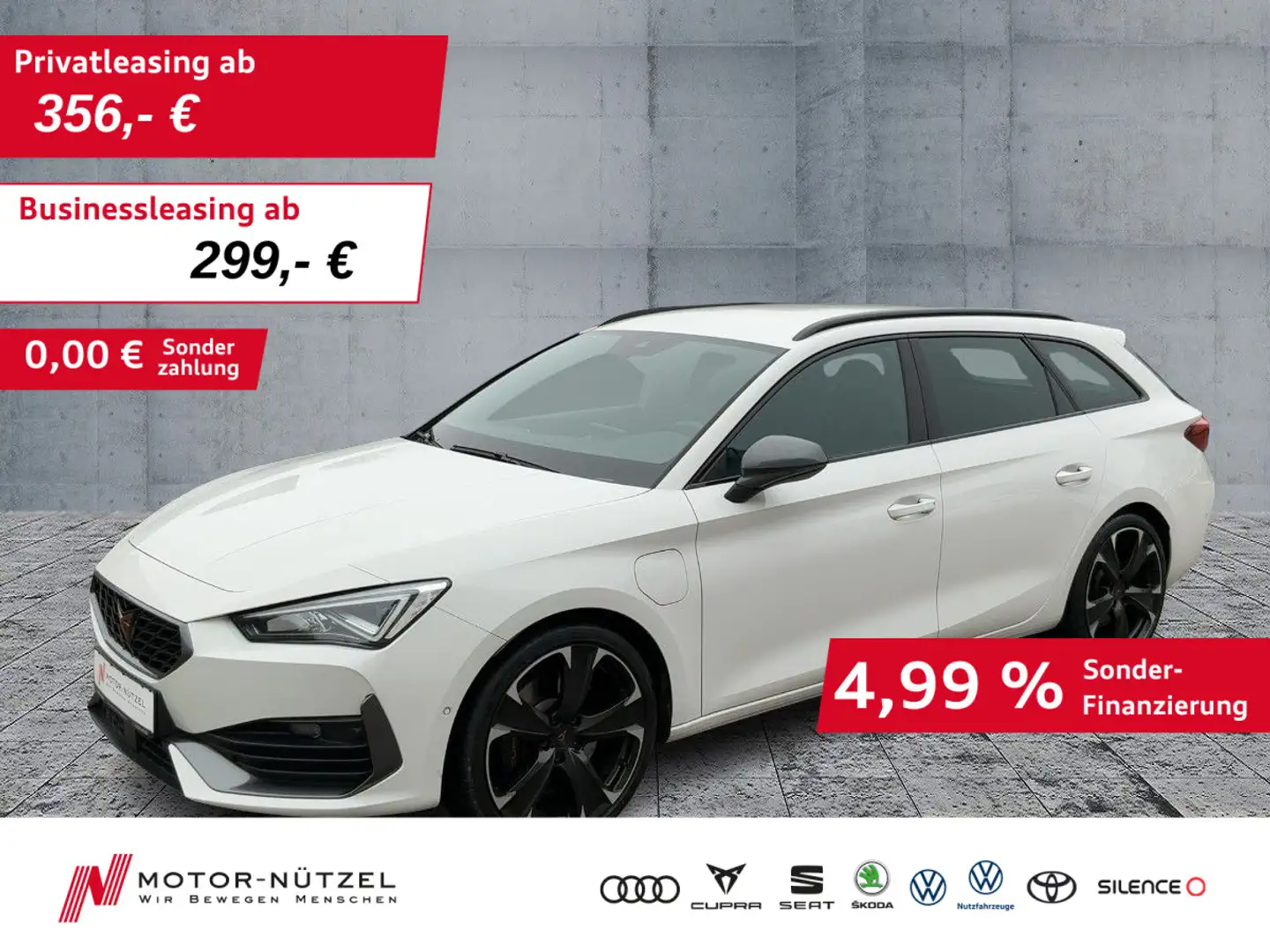 CUPRA Leon ST 1.4 eHybrid LED+NAVI+ACC+DCC+SHZ+RFK+19" Weiß - 1