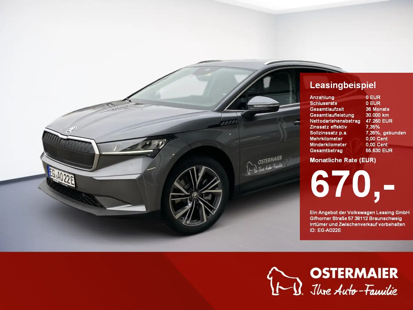 Skoda Enyaq 85 AHK.CLEVER.20 ALU.SOFORT VERFÜGBAR! Szary - 1