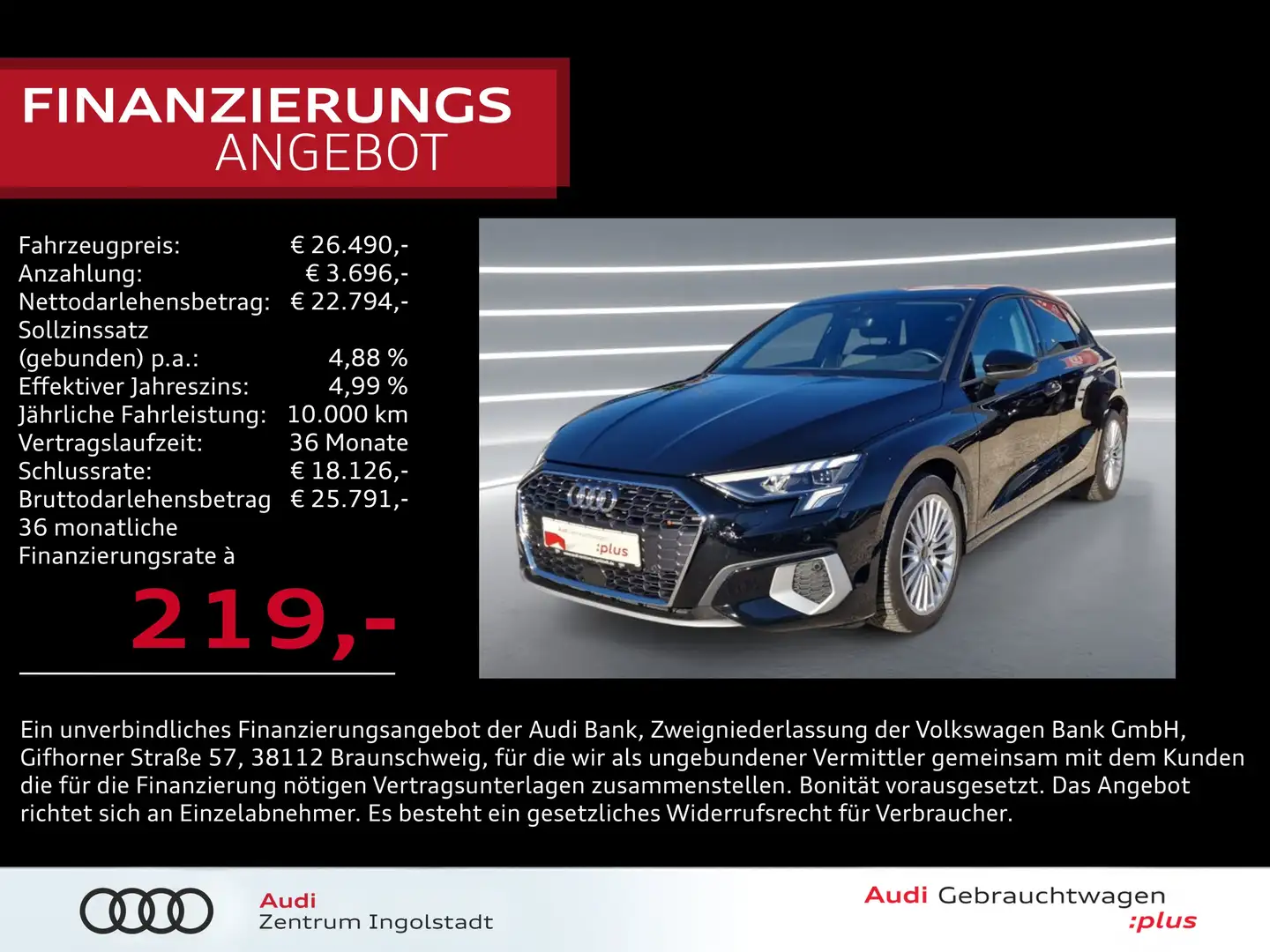 Audi A3 Sportback 35 TFSI LED NAVI ACC virt+ advanced Nero - 1