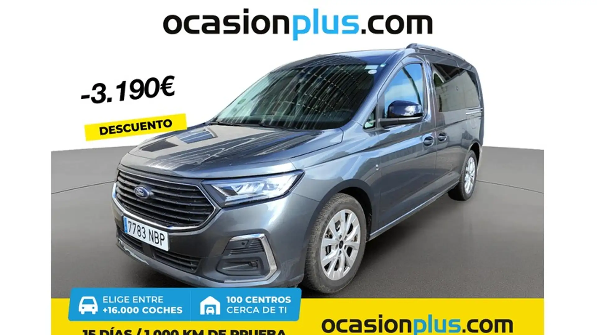 Ford Tourneo Connect Grand 2.0 Ecoblue LWB L2 Titanium 122 Aut. Gris - 1