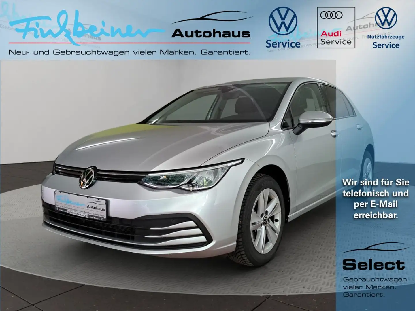 Volkswagen Golf VIII Life 2.0l TDI DPF DSG Bluetooth Navi LED Plateado - 1