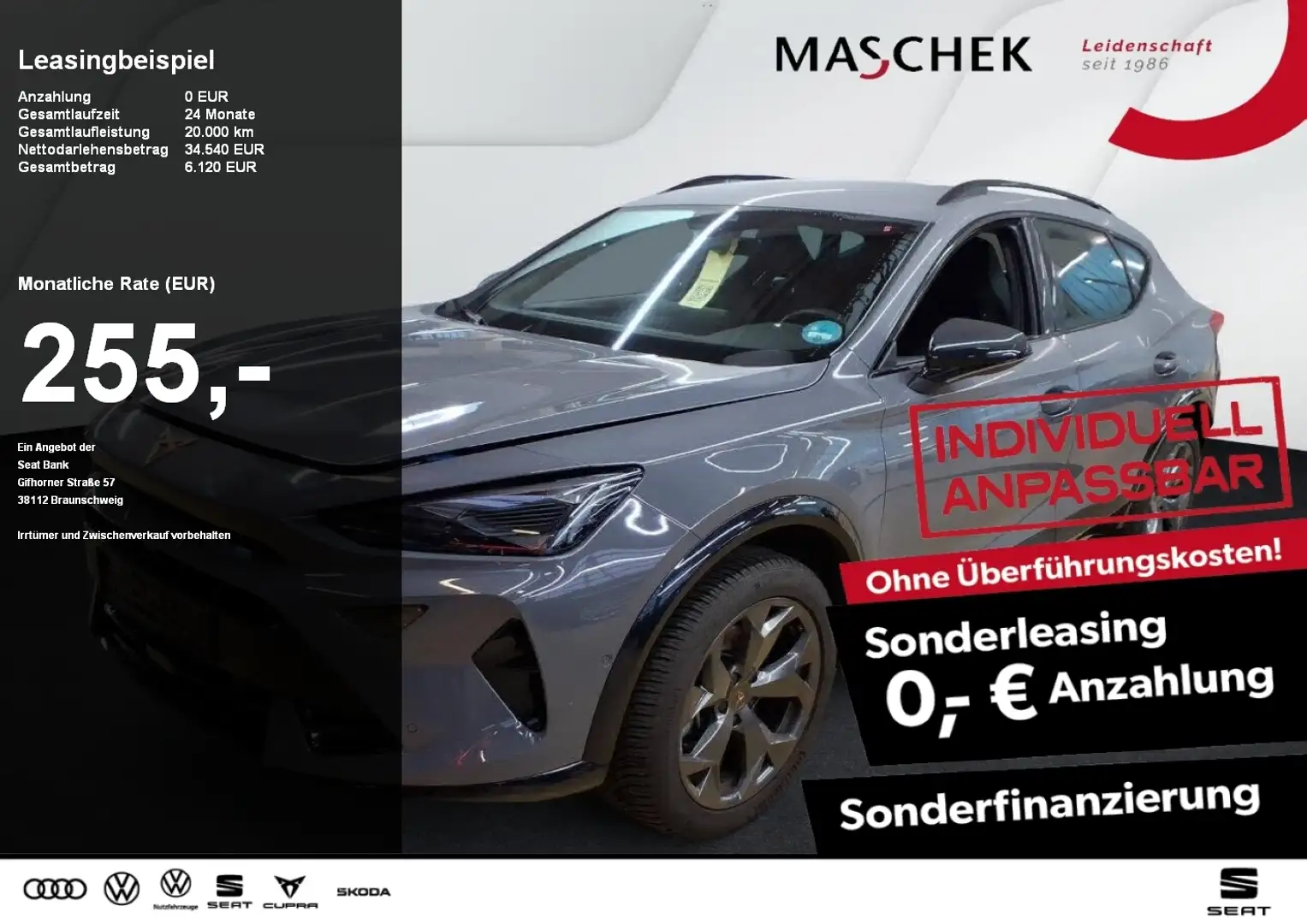 CUPRA Formentor 1.5 eTSI DSG 360° Memory ACC Ambiente Grau - 1