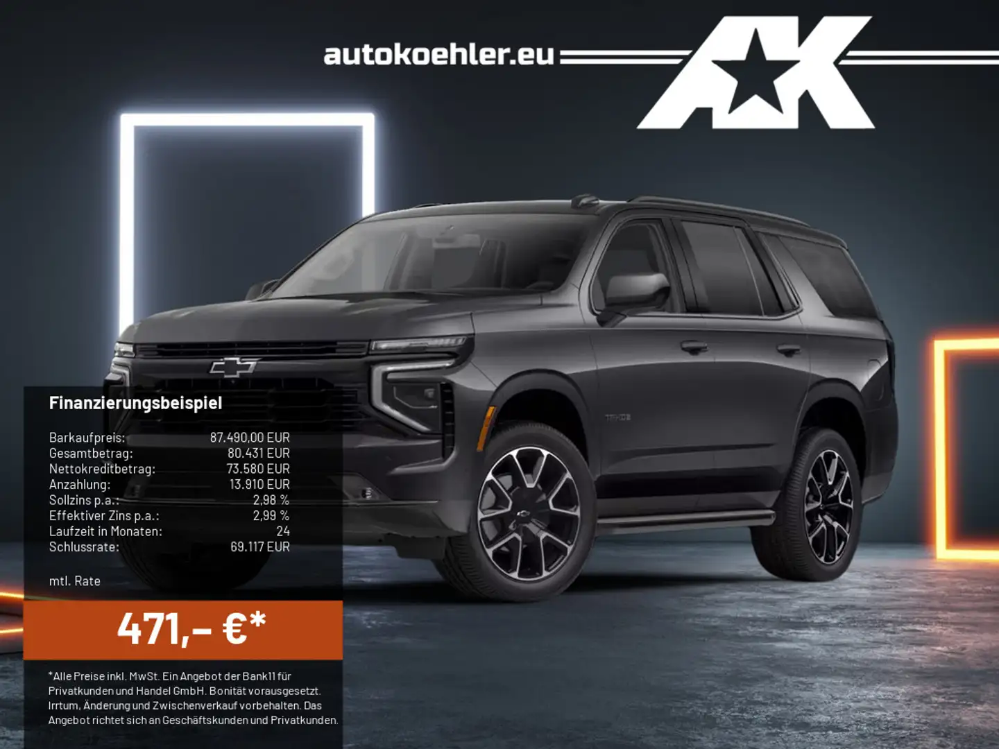 Chevrolet Tahoe RST Schwarz - 1