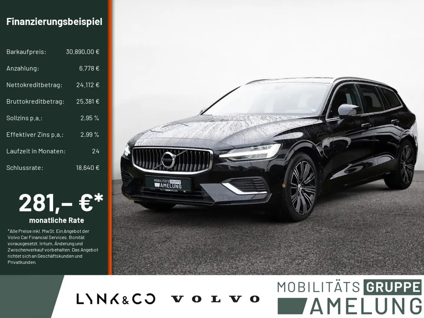 Volvo V60 T6 AWD Plus Bright Recharge Plug-In Hybrid Schwarz - 1