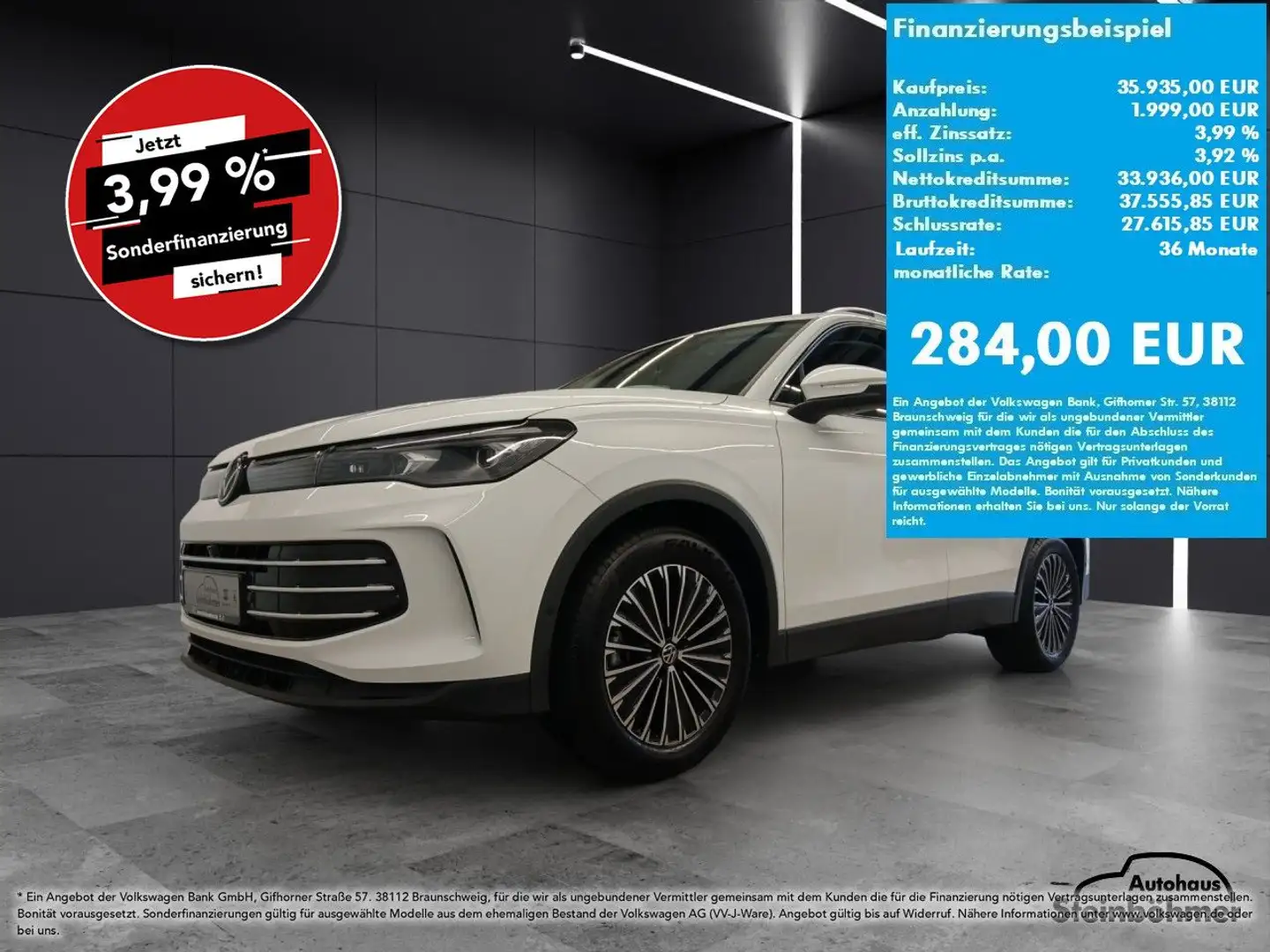 Volkswagen Tiguan Elegance 1.5eTSI DSG IQ.Light NAV AHK ACC Blanc - 1