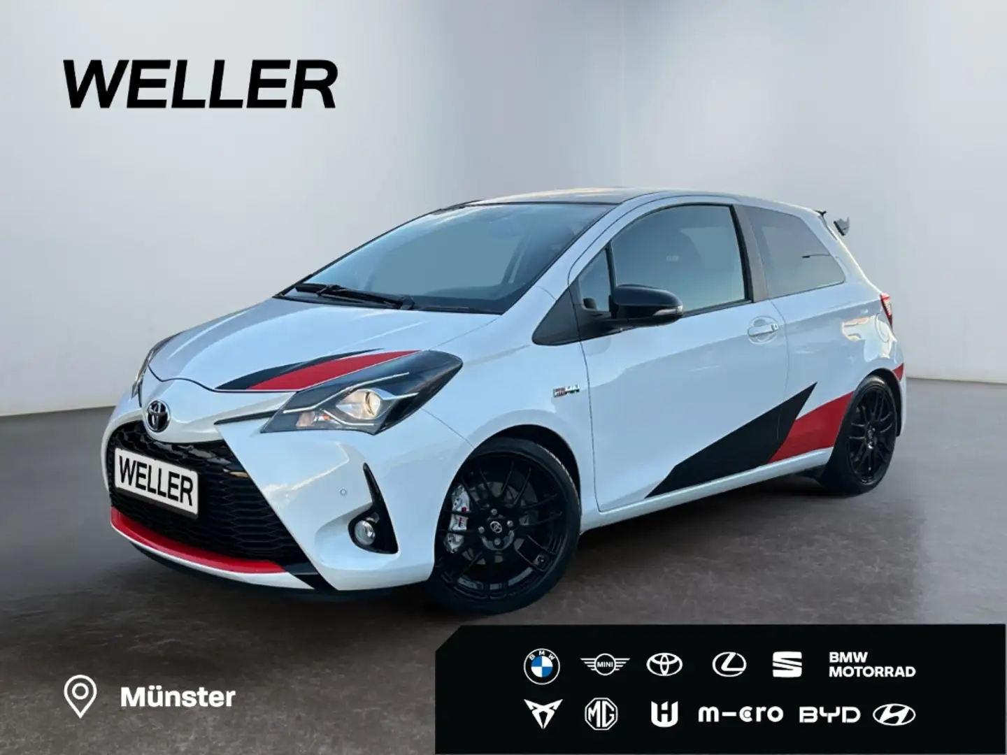 Toyota Yaris GRMN *Leder*Sperrdiff*SmartKey*Kamera*BT* Wit - 1
