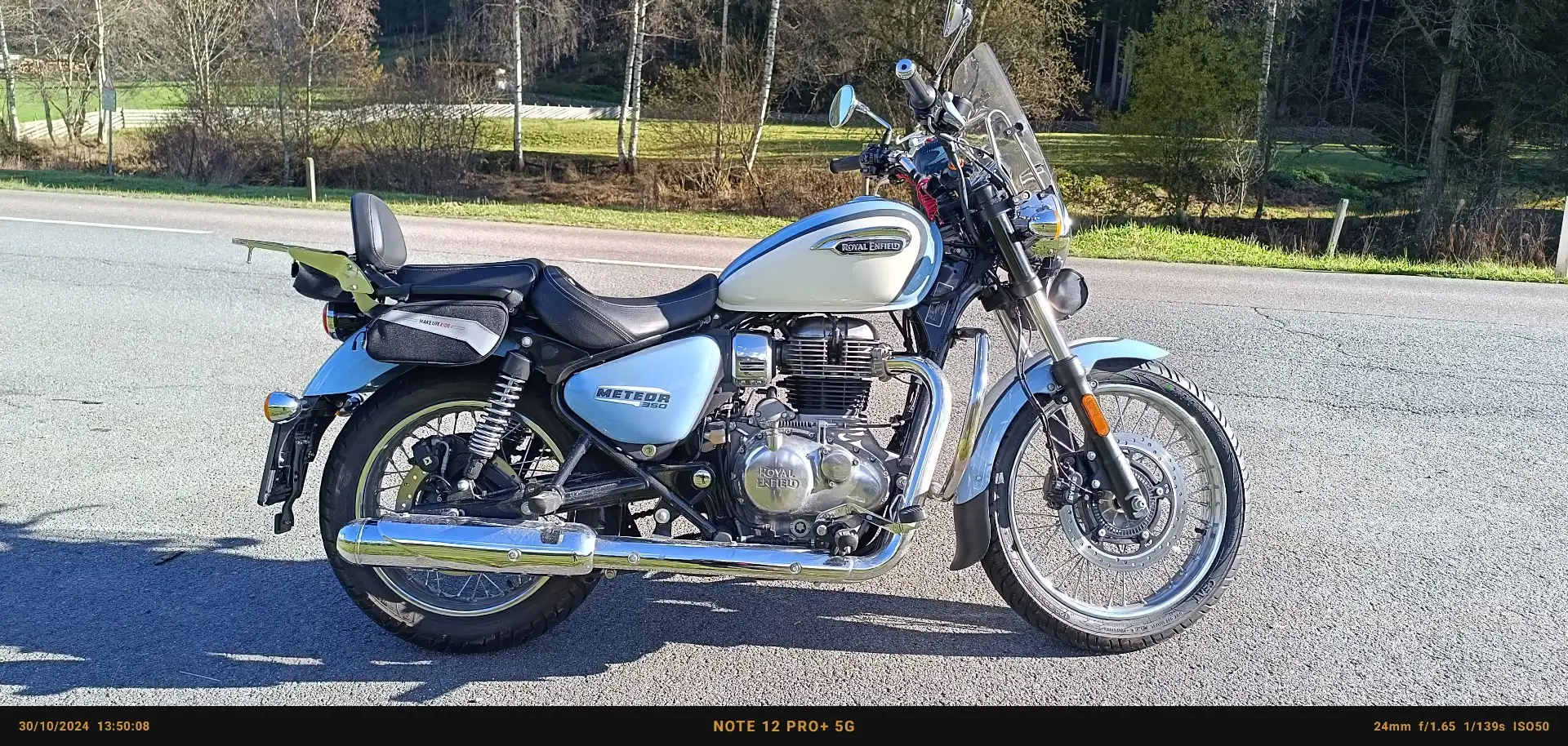 Royal Enfield Meteor 350 gomme come nuove, accessoriata presa USB Bluetooth Azul - 2