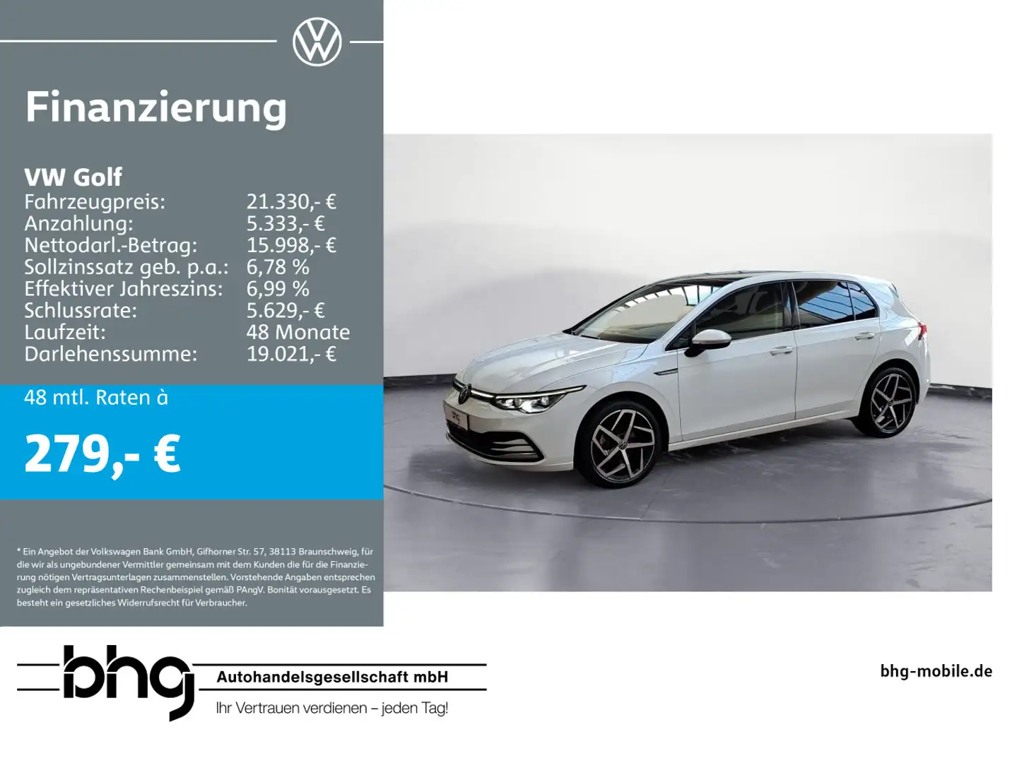 Volkswagen Golf 1.5 TSI Style *PANO*NAVI*APP-CONNECT* Bianco - 1
