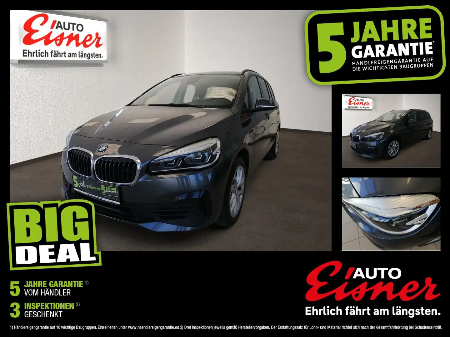 BMW 218 D XDRIVE GRAN TOURER AUT. BIG DEAL Grau - 1