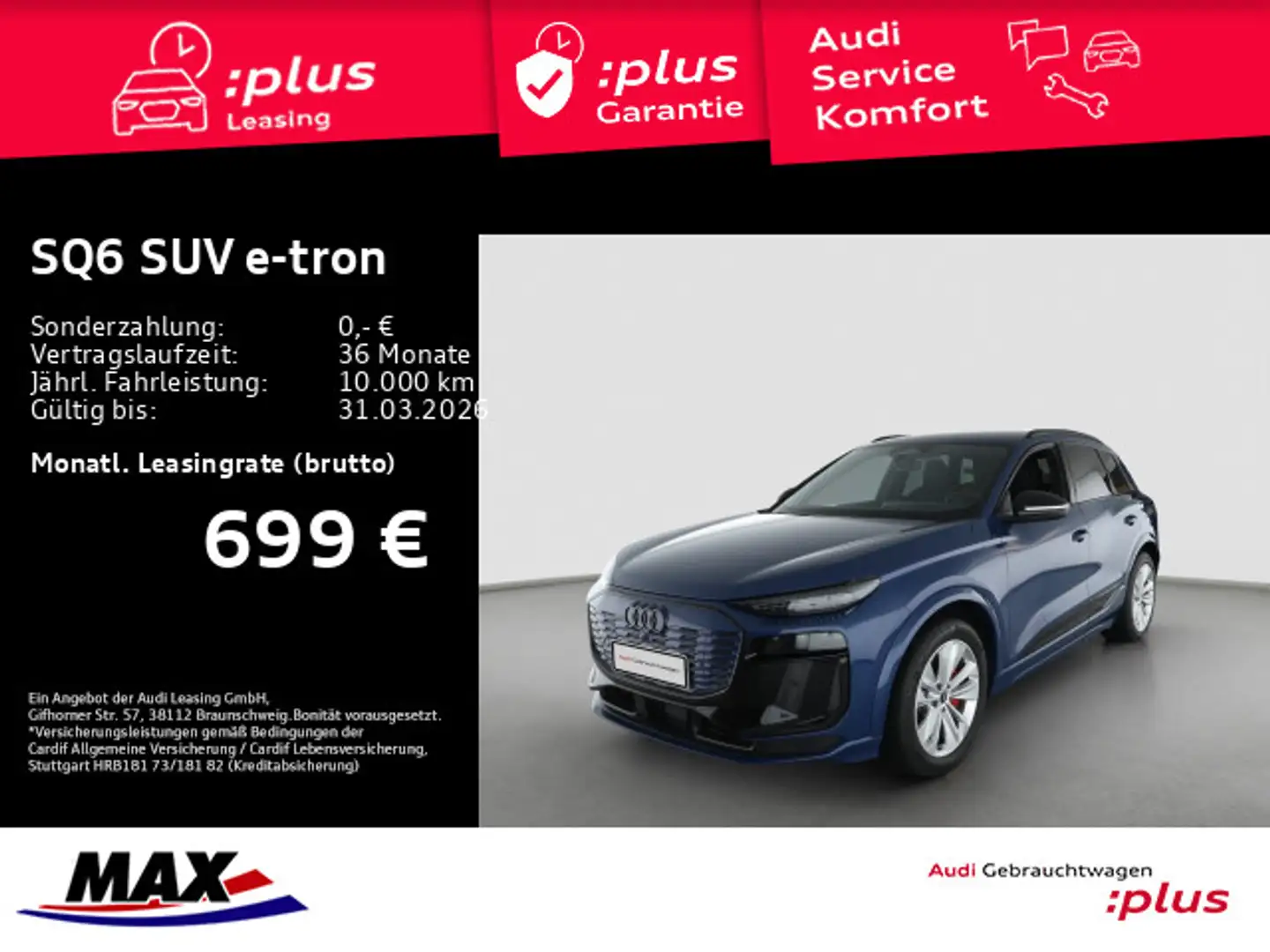 Audi SQ6 e-tron SQ6 e-tron QUAT EDITION ONE BLUE MATRIX+PANO+AHK Blau - 1