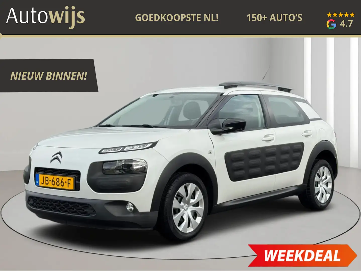 Citroen C4 Cactus 1.2 PureTech Feel|NL AUTO|CRUISE|86DKM|GOED ONDERH Weiß - 1