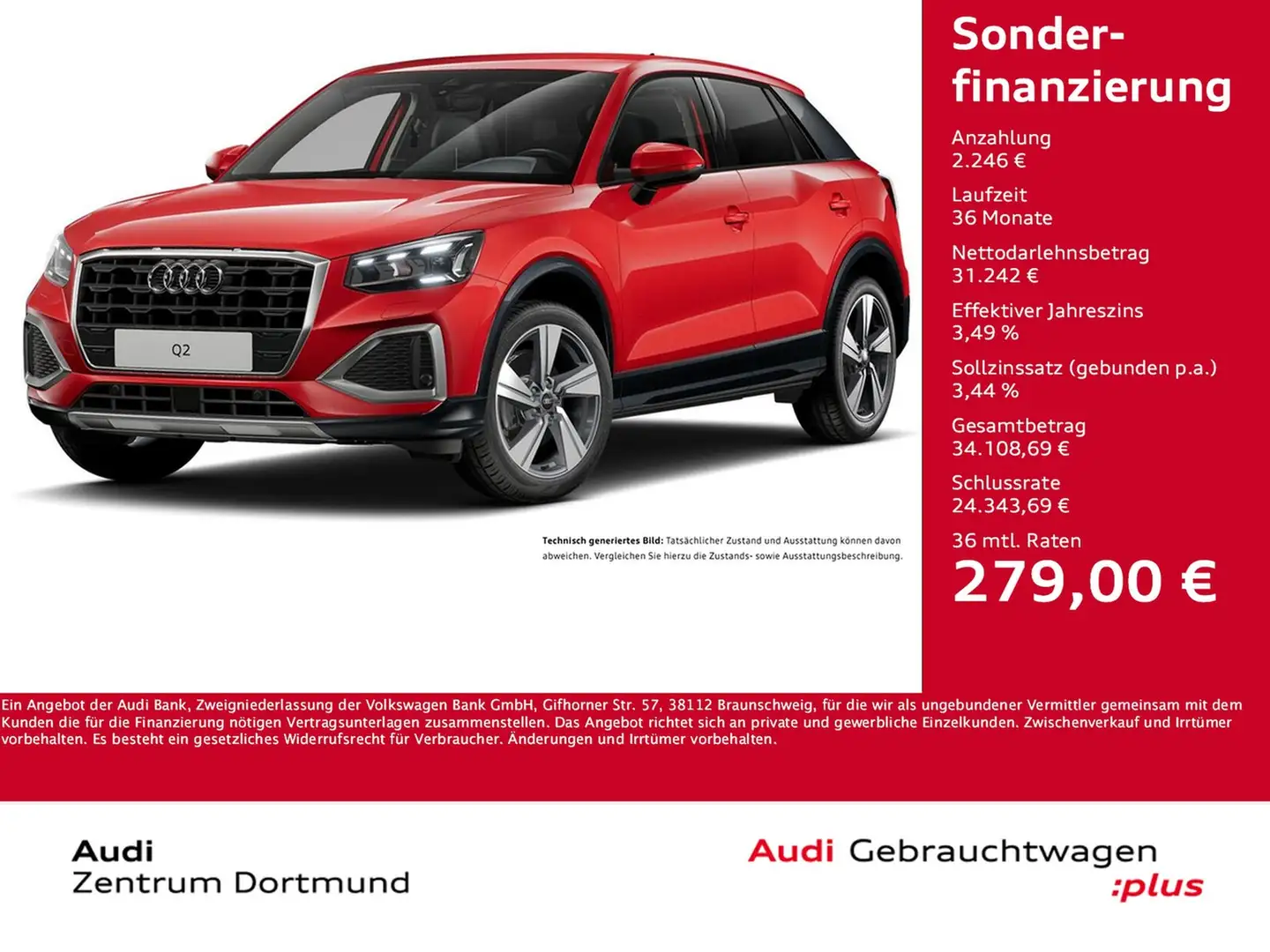 Audi Q2 35 advanced AHK LM18 ACC MATRIX EKLAPPE NAVI+ Rot - 1