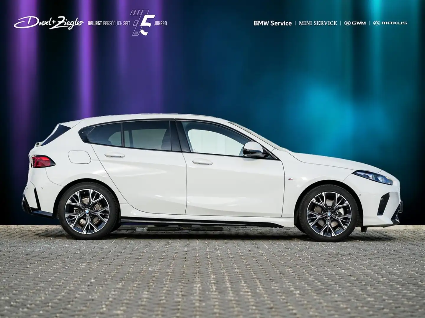 BMW 120 d M-Sport AHK ACC aLED PANO HeadUp KoZg 360° Weiß - 2