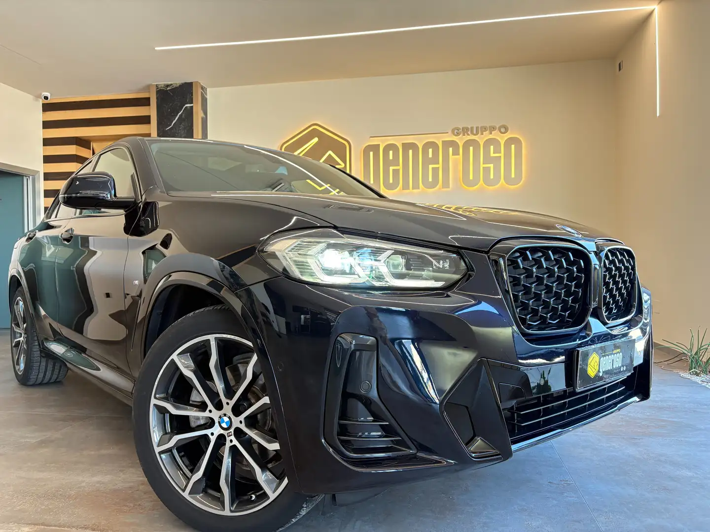 BMW X4 xdrive20d mhev 48V Msport auto Tetto Pelle rossa Nero - 1