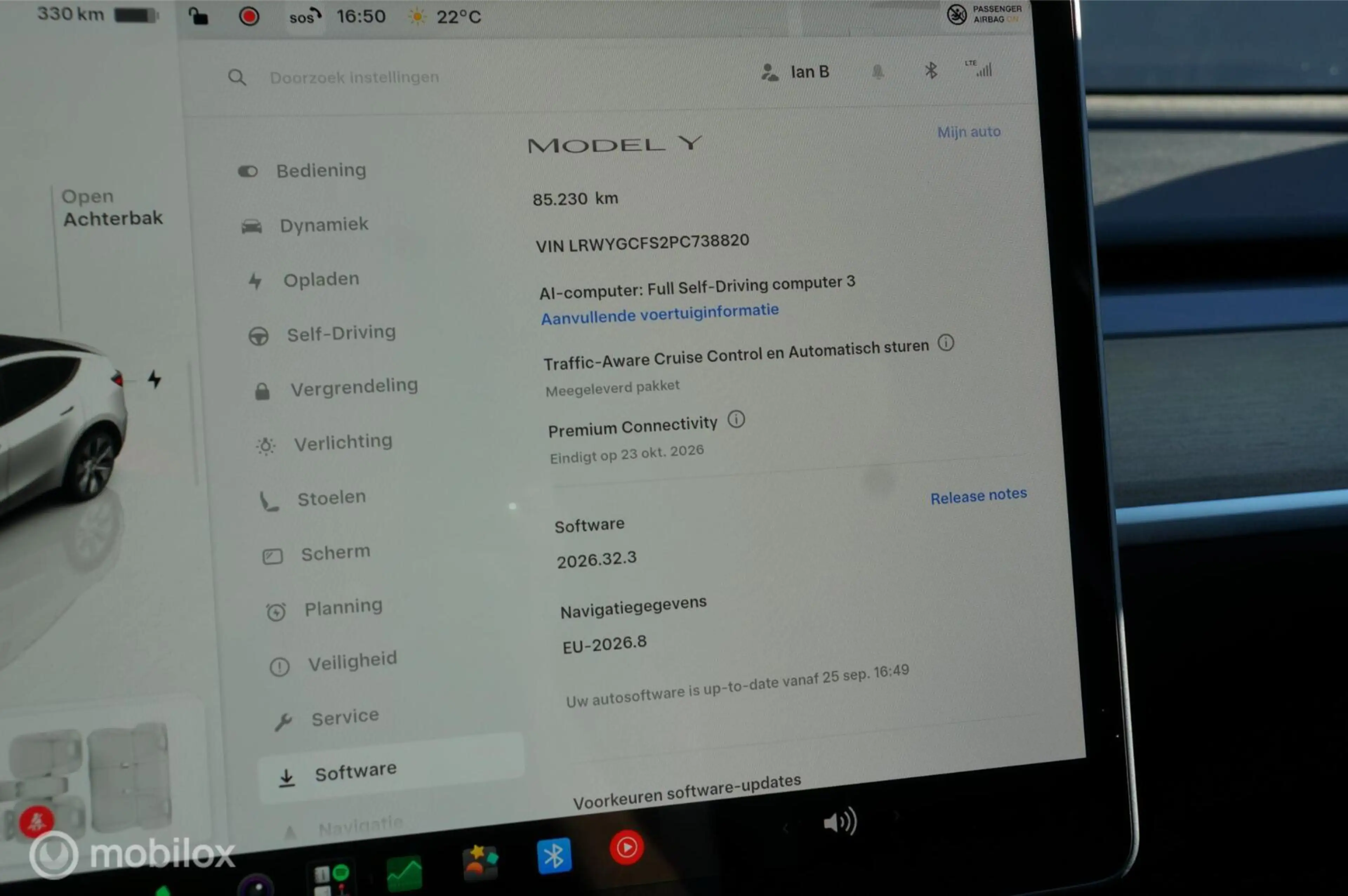 Tesla Model Y RWD 58 kWh Premium Leather FSD Pano Trekhaak ! — photo 17
