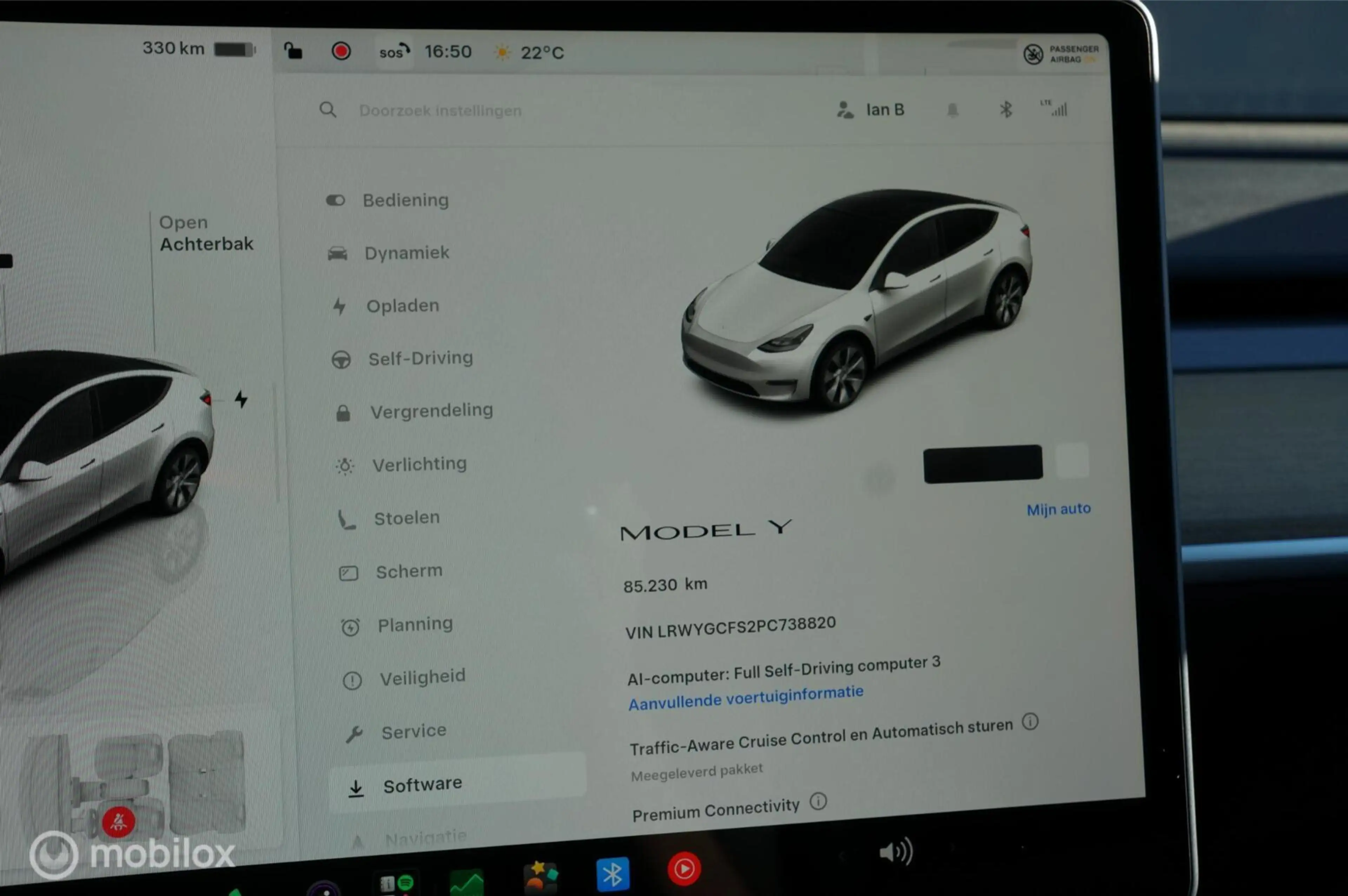 Tesla Model Y RWD 58 kWh Premium Leather FSD Pano Trekhaak ! — photo 16