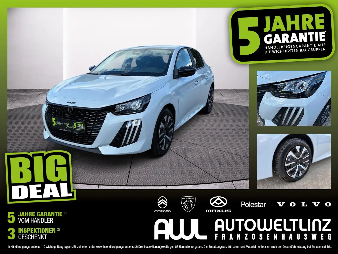 Peugeot 208 1.2 110 Style SHZ+PDC+Facelift+AUT+SpurH Weiß - 1
