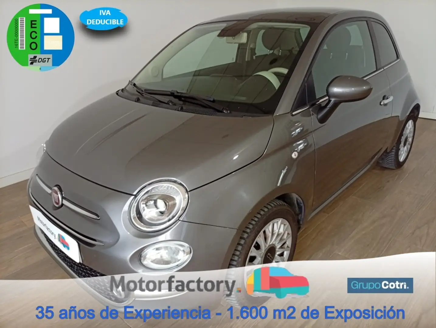 Fiat 500 1.0 Hybrid Monotrim 52kW Gris - 1