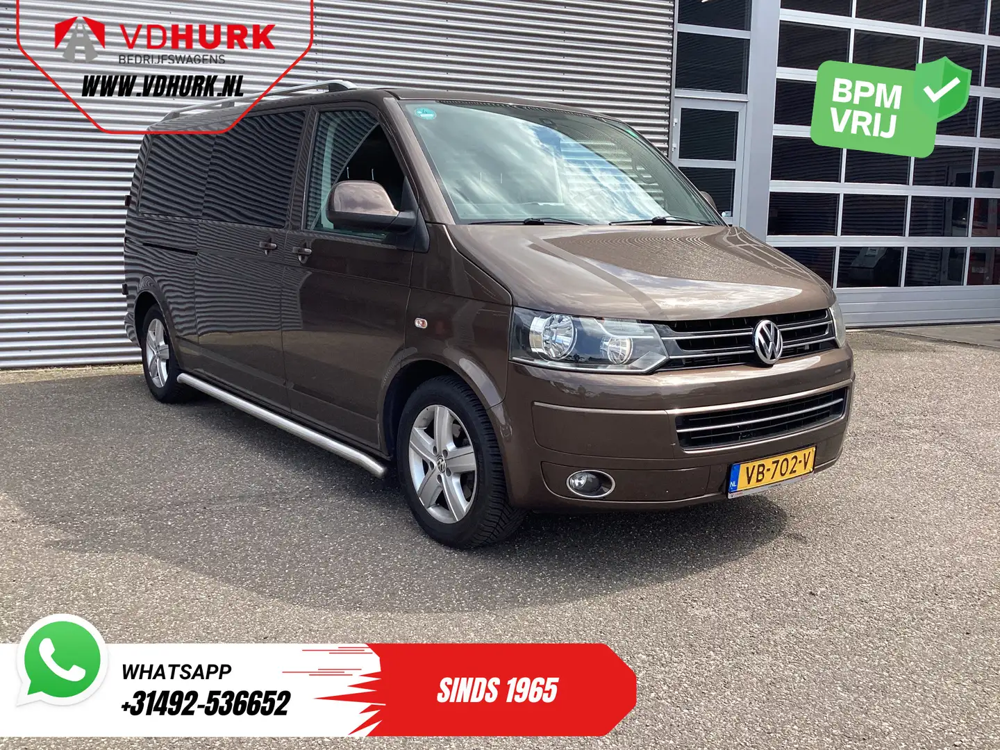 Volkswagen T5 Transporter 2.0 TDI DSG Aut. 140 pk L2 DC Dubbel Cabine EXPORT Marrón - 1